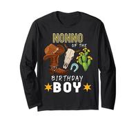 Nonno del Birthday Boy Cowboy Western Farmer Party Maglia a Manica