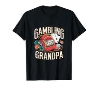 Nonno del Casinò Gioco D'Azzardo Nonno Maglietta con Stampa Grafica Economica