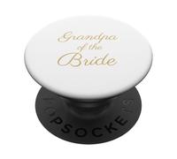 Nonno della sposa, matrimonio e sposa, Tan Script Font PopSockets PopGrip Adesivo