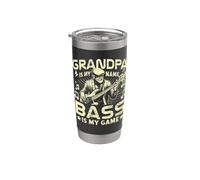 Nonno è il mio nome Bass è il mio gioco Bass Player Bicchiere termico in acciaio inox doppia parete