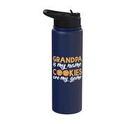 Nonno è il mio nome Cookies sono il mio gioco Cookie Nonno Stainless Steel Insulated Water Bottle