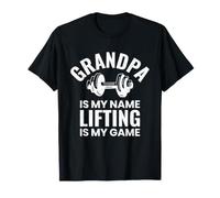 Nonno è Il Mio Nome Lifting è Il Mio Gioco Palestra Amante Gran Padre Maglietta