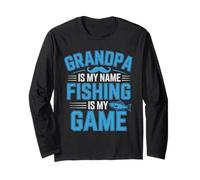Nonno è il mio nome Pesca è il mio gioco Nonno Pescatore Maglia a Manica