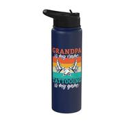 Nonno è il mio nome Tattooing è il mio gioco Tattoo Artist Stainless Steel Insulated Water Bottle