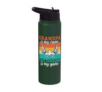Nonno è il mio nome Tattooing è il mio gioco Tattoo Artist Stainless Steel Insulated Water Bottle