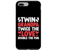 Nonno gemello Due volte l'amore Raddoppia il divertimento Nonno gemello Custodia per iPhone 7 Plus/8 Plus