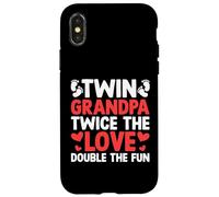 Nonno gemello Due volte l'amore Raddoppia il divertimento Nonno gemello Custodia per iPhone X/XS