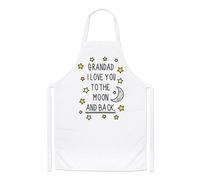 Nonno i Love You To The Moon And Back Chef Grembiule - Divertente Cucinare Forno