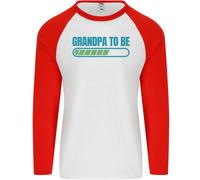 Nonno In Attesa Divertente Nuovo Baby Nascita Uomo L/S Maglietta Baseball
