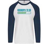 Nonno In Attesa Divertente Nuovo Baby Nascita Uomo L/S Maglietta Baseball