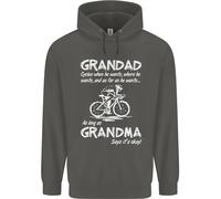 Nonno Motociclette When Egli Vuole Bicicletta Bambini Felpa con Cappuccio