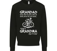Nonno Motociclette When Egli Vuole Bicicletta Uomo Felpa Maglione