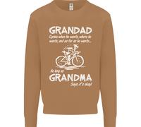 Nonno Motociclette When Egli Vuole Bicicletta Uomo Felpa Maglione