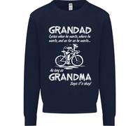 Nonno Motociclette When Egli Vuole Bicicletta Uomo Felpa Maglione