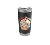 Nonno Nipote Bond Me Nonno Amore Padre Bicchiere termico in acciaio inox doppia parete