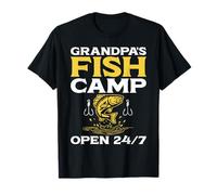 Nonno Pesce Campo Aperto 24/7 Pesca Nonno Maglietta