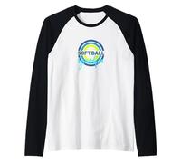 Nonno softball con cerchi moderni softball Maglia con Maniche Raglan