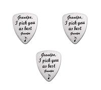 Nonno, ti scelgo come nonno Plettro per chitarra 3 pezzi Regalo musicale in acciaio inossidabile Regali di compleanno di Natale per il nonno