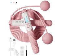 nonogo Corda per saltare senza fili con contatore per fitness, corda per saltare intelligente regolabile per uomini, donne e bambini, per attività all'aperto, boxe, crossfit, allenamento, cardio