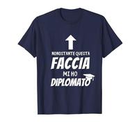 Nonostante Questa Faccia Diplomato Studente Esame Maturità Maglietta