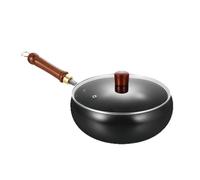 Nonstick Cookware's, Stir Fry Pan, Flat Bottom Scratch Resistant, Lid Equipped Cookware, No Coating Induction Compatible Pan for Stewing, Searing, Baking, Frying, Roasting, Sautéing, Asian Cooking