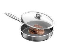 Nonstick Frying Pan, Nonstick Frying Pan, Nonstick Skillet Frying Pans Cookware | Stainless Steel Pens With Lid, Cooking Tools For Induction Stove Kitchen Apartment Ristorante BBQ Campeggio