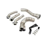 Nonuiny per Y&amaha per MT09 per MT-09 per Tracer 9 900 GT XSR900 Scarico per Moto Slip On Silenziatore con Raccordo Anteriore da 51 Mm Silenziatore Scarico(Argento)