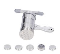 Noodle Press Machine for Kitchen with 5 Moulds Small Hand Crank Noodle Maker