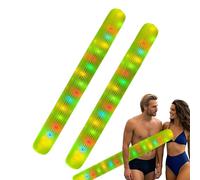 Noodles gonfiabile da piscina per adulti | 2 tagliatelle gonfiabili per adulti | gigantesco gioco d'acqua all'aperto, luce colorata lucida integrata per donne, uomini che nuotano festa in spiaggia sul