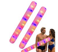 Noodles Gonfiabili per Piscina | Bastoncini Da Viaggio Inflatable - Giocattolo Galleggiante Gigante per Acqua all'Aperto con Luce Incorporata Luminosa e Colorata per il Nuoto, la Spiaggia, il Lago e l