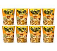 Noodles Istantanei Gusto Pollo e Verdure 8 Bicchieri da 79 g, Pronti in 3 Minuti, Cup Noodles con Verdure, Snack Salato o Pasto Veloce, Formato Convenienza