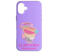 Noodles Shirt Soup Noodles Instant Pot Vaporwave Retro Style Custodia per iPhone 16 Plus
