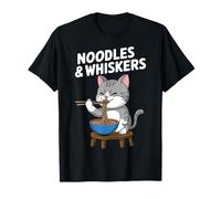 Noodles & Whiskers - Simpatico design a forma di gatto Maglietta