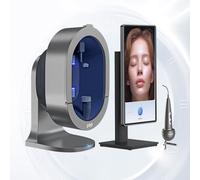 NOOGRRFA Analizzatore Professionale della Pelle, per Viso E Cuoio Capelluto, con Schermo da 21,5 Pollici, Scansione A 11 Spettri, Supporto Multilingue E Maniglia, Ideale per Saloni di Bellezza