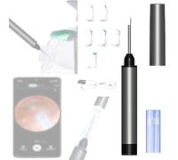 NOOGRRFA Auricolare Visivo in Metallo, Interruttore Magnetico, Giroscopio A 6 Assi, 5 Milioni di Pixel, Lente Impermeabile da 3,5Mm, Wi-Fi Direct, con 6 Cucchiai Auricolari, per iOS E Android Grey