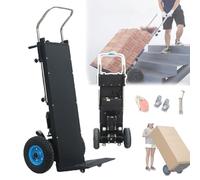NOOGRRFA Carrello Elettrico per Scale, Carrello per Grandi Carichi, capacità di Carico di 400Kg, Motore Brushless da 1200W, Batteria Rimovibile, Telescopico da 115 A 170Cm, per Traslochi