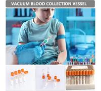 NOOGRRFA Provetta Monouso per Prelievo di Sangue A Pressione Negativa sotto Vuoto,Provetta Biochimica per Coagulante,3/5/10Ml,Materiale Plastico Pet,Tenuta Forte,100pcs,Aggiunta di Coagulante,5ml