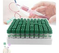 NOOGRRFA Provetta per Prelievo di Sangue con Eparina Sodica, Monouso, 0,5Ml/1Ml, in Materiale Plastico, per Microprelievo di Sangue, Design A Bocca A Pala, 100 Pezzi, per Animali E Bambini,1ml