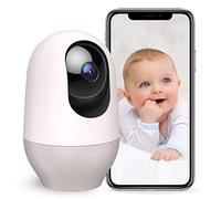nooie Babyphone, 360 Baby Camera WLAN, Baby Monitor con videocamera, baby monitor con fotocamera e app per cellulare, visione notturna HD 1080P, monitoraggio intelligente, funzione interfono,