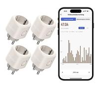 Nooie Presa Intelligente Wifi Compatibile con Alexa/Google Home, Mini Smart Plug con App Controllo Remoto, Temporizzazione,Controllo vocale,Non è Necessario Hub 4PCS