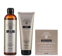NOOK MAGIC ARGAN OIL SECRET SHAMPOO MASCHERA SIERO CAPELLI SECCHI E DANNEGGIATI