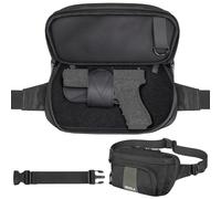 NOOLA CCW - Marsupio tattico da uomo, con cintura in vita regolabile, leggero, da caccia, per EDC, viaggi, lavoro, attività all'aperto, colore: nero, nero, Marsupio