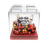 NOOLY Blocchi da Costruzione Fiore con Copertura Platica per la Decorazione della Casa e dell'Ufficio KLJMH-01 (Tamburo Jazz, 800 Pezzi)