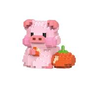 NOOLY Set di blocchi di maiale in miniatura Animale Mini Costruzione Giocattolo Mattoni Kit di mattoni per la costruzione di maiali per la decorazione della casa e dell'ufficio WKLJM-08(pig4)