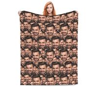 NOONATIVE Flanella Coperta Con Foto del viso Personalizzate,coperta personalizzata con facce divertenti per letto divano,Regalo di compleanno per uomo e donna