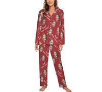 NOONATIVE Set Pigiama Donna Personalizzato con Foto del Viso,Set di Pigiami a Maniche Lunghe Personalizzato,Regali per la Festa della Mamma per la Mamma