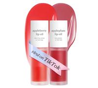 NOONI Lip Oil Duo Set - Appleberry & Appleplum, 2 × 3,55 ml | Lunga durata e idratante per labbra secche | Finish glossy, vegan | Cofanetto Regalo K-Beauty