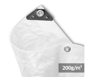 Noor 0400608SXXNW - Telo Impermeabile, 200 g/m², 6 x 8 m, Bianco