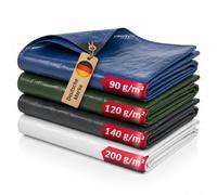 Noor - Incerata 200 g/m², colore: bianco 3x6m | Telone multiuso per protezione dalle intemperie, per casa, giardino, piscina o campeggio, resistente ai raggi UV, rivestito