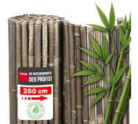 Noor - Tappetino in bambù, Black Edition, Ø 24 mm, 0,90 x 2,50 m